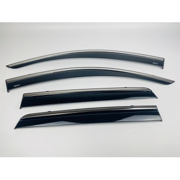 Дефлектори вікон Fiat Freemont 2009-2021 з нерж. хром полоскою-5